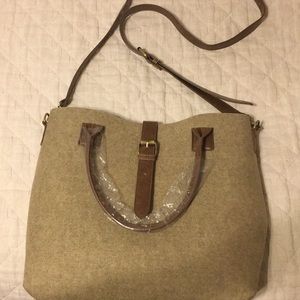 Felted wool satchel NWT